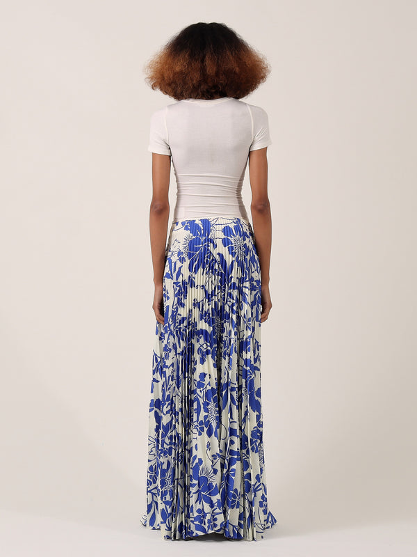 S.s. Daley ANNA PLEATED SKIRT - BLUE FLORAL