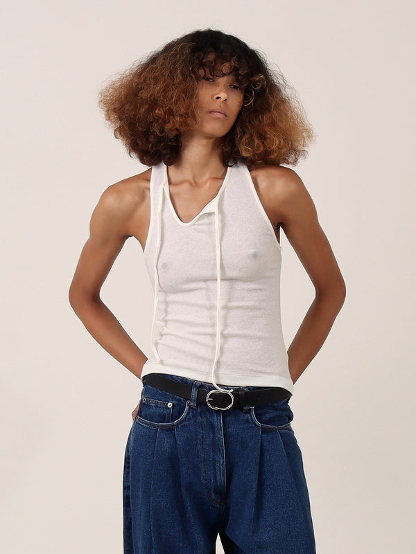 S.s. Daley COCHRANE RACER-BACK VEST — ECRU