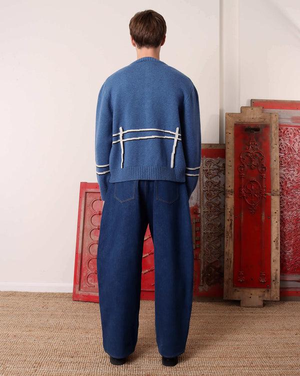 S.s. Daley CYRIL' LAMB MOTIF CARDIGAN - BLUE