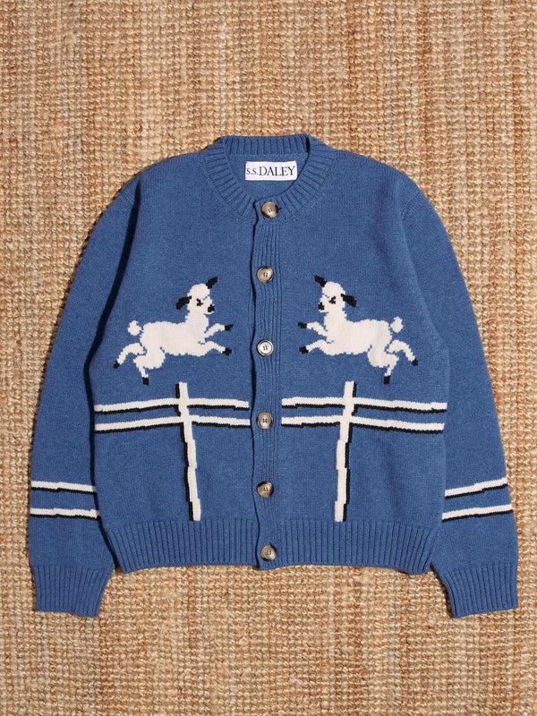 s.s. daley CYRIL' LAMB MOTIF CARDIGAN - BLUE
