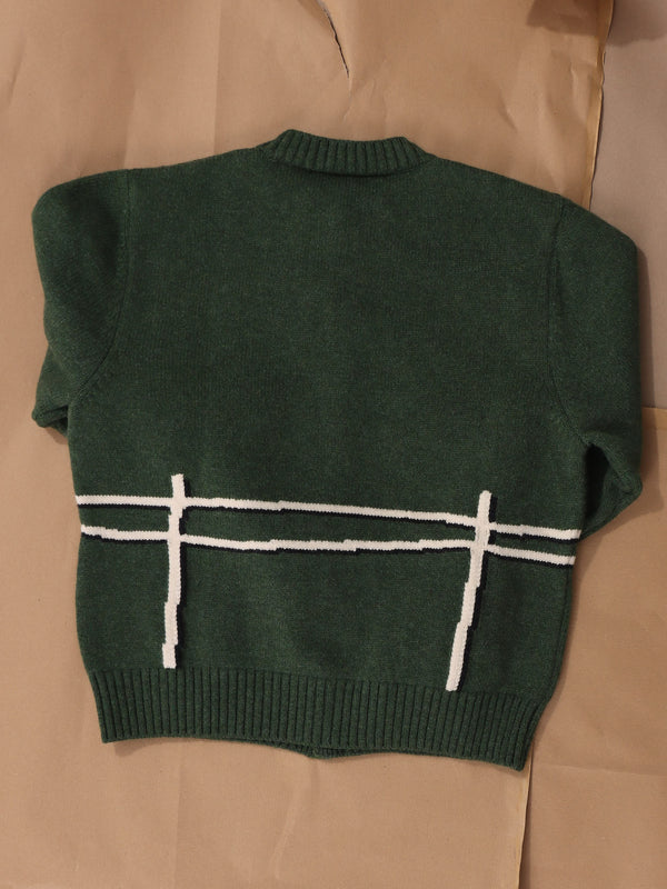 S.s. Daley CYRIL' LAMB MOTIF CARDIGAN - GREEN