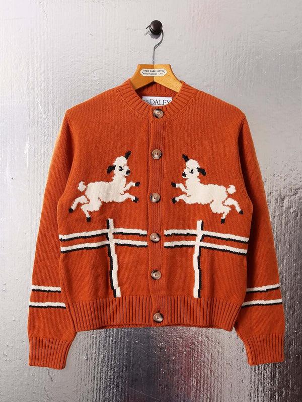 S.s. Daley 'CYRIL' LAMB MOTIF CARDIGAN - TAWNY