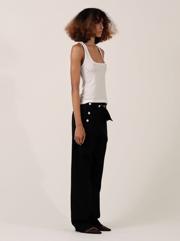 S.s. Daley ELIZA SQUARE-NECK VEST — WHITE