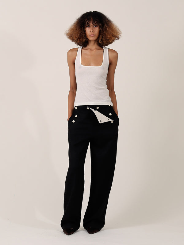 s.s. daley ELIZA SQUARE-NECK VEST — WHITE