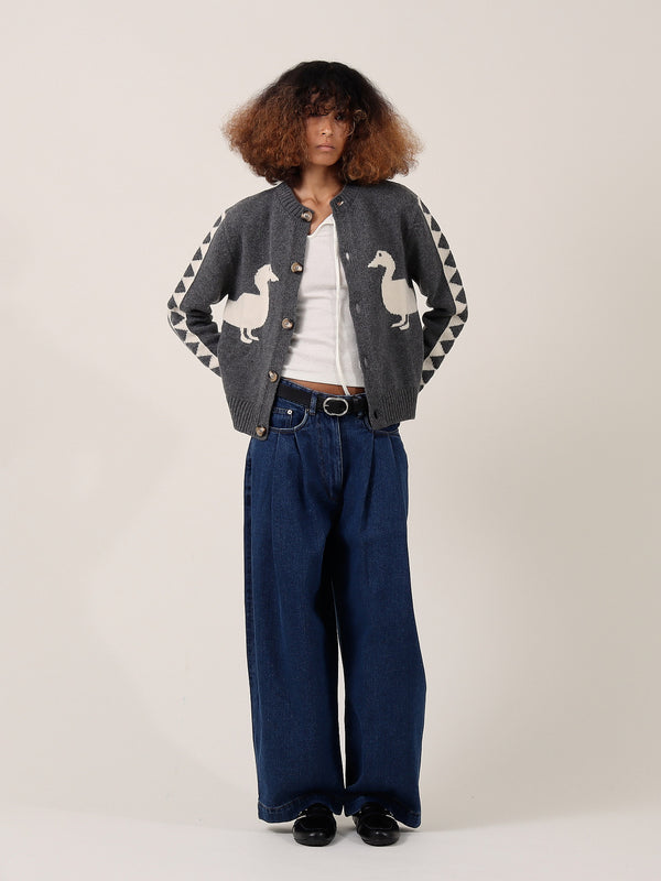 S.s. Daley JASPER DUCK CARDIGAN - DERBY GREY