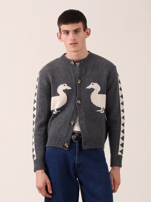 s.s. daley JASPER DUCK CARDIGAN - DERBY GREY
