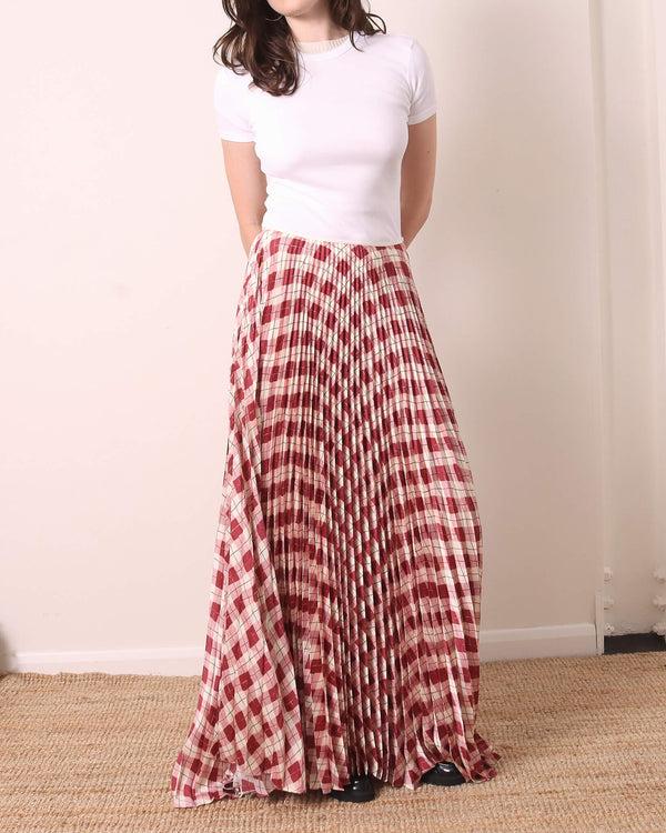 S.s. Daley KATE' TWILL ARGYLE PLEATED SKIRT