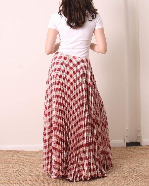 S.s. Daley KATE' TWILL ARGYLE PLEATED SKIRT