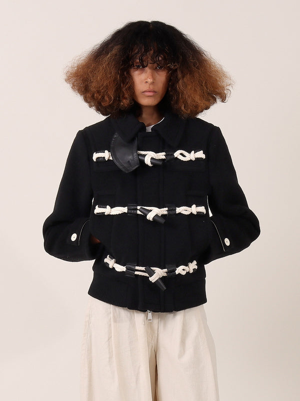 s.s. daley MARIN ROPE-FASTENED JACKET — BLACK