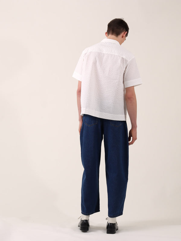 S.s. Daley TURING SHIRT - WHITE STRIPED SEERSUCKER