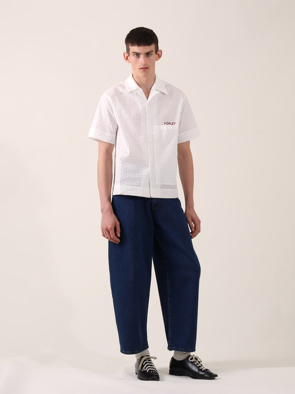 S.s. Daley TURING SHIRT - WHITE STRIPED SEERSUCKER