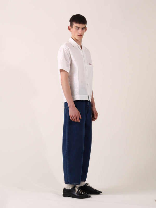 S.s. Daley TURING SHIRT - WHITE STRIPED SEERSUCKER