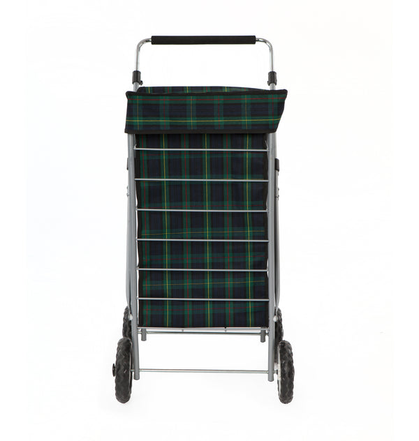 Sabichi Angus Tartan Check 4 Wheel Shopping Trolley