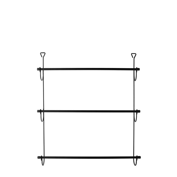 sabichi Matte Black 3 Tier Over The Door Towel Rail
