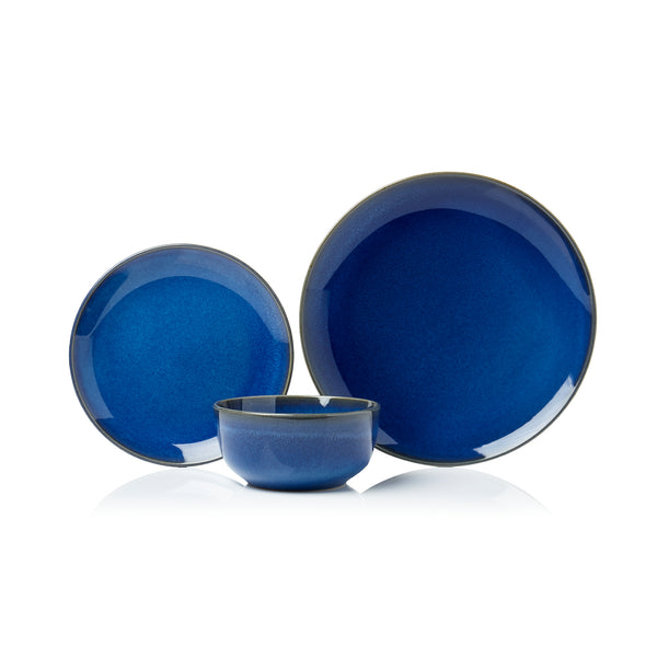 sabichi 12pc Blue Reactive Dinner Set