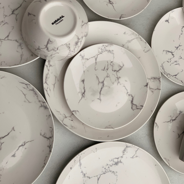 Sabichi 12pc Marble Dinner Set
