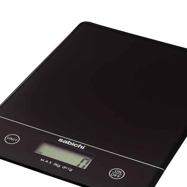 Sabichi Black Digital 5kg Slim Line Kitchen Scales