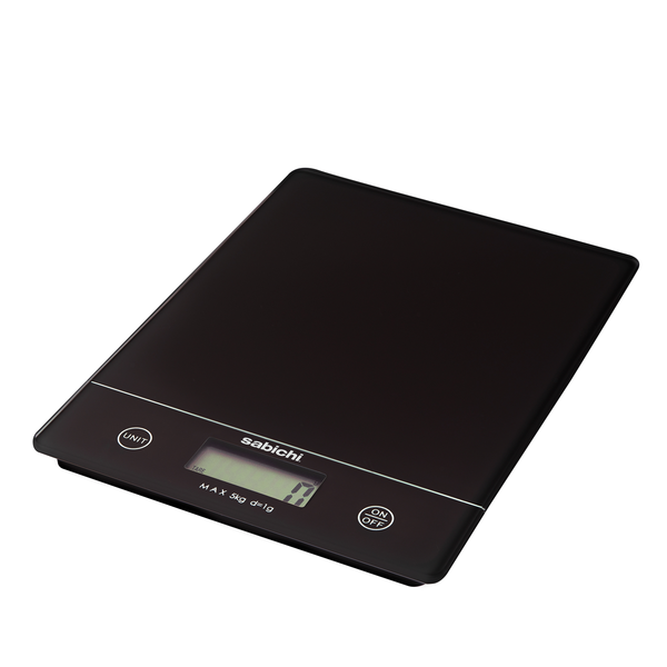 sabichi Black Digital 5kg Slim Line Kitchen Scales