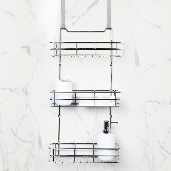 Sabichi Chrome 3 Tier Over The Door Storage Unit