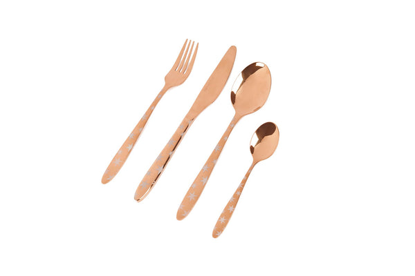 sabichi Copper Star 16pc Cutlery Set