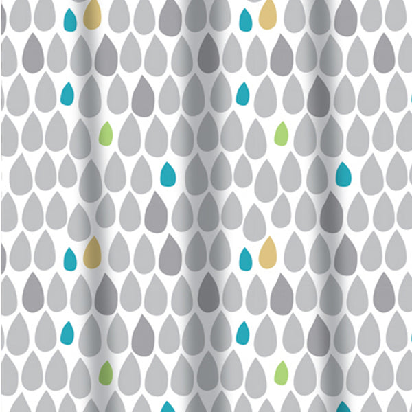 Sabichi Rain Drops PEVA Shower Curtain