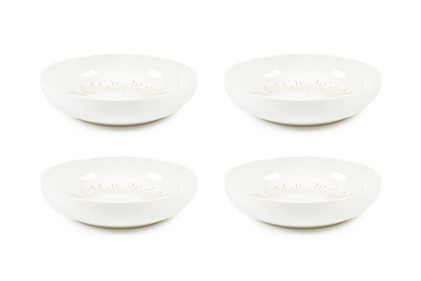 sabichi Sabichi 4pc Gold Sunburst Pasta Bowls