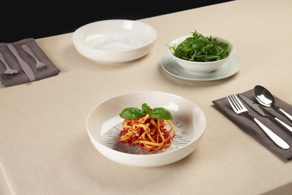 Sabichi Sabichi 4pc Silver Sunburst Pasta Bowls