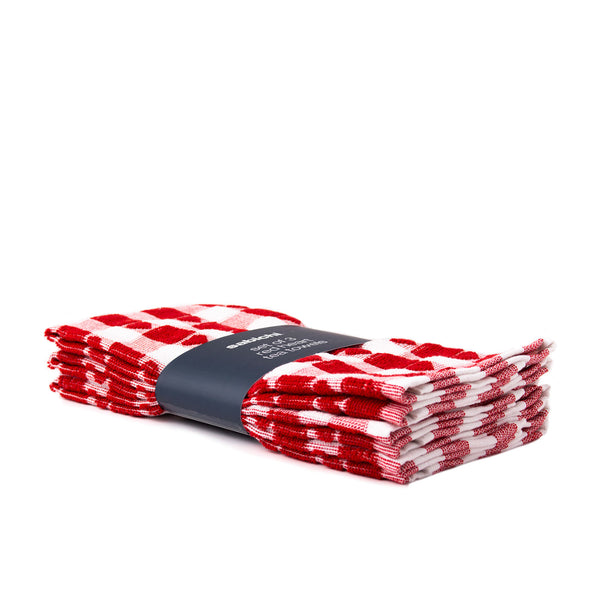 Sabichi Set Of 3 Red Heart Tea Towels