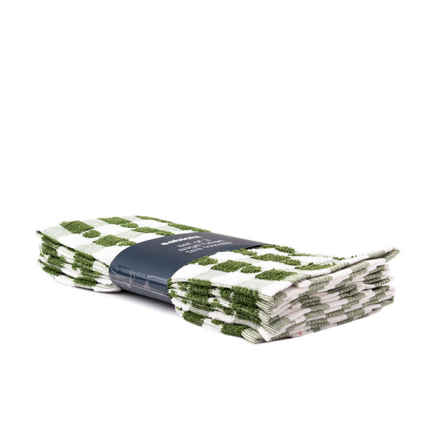 Sabichi Set Of 3 Sage Heart Tea Towels