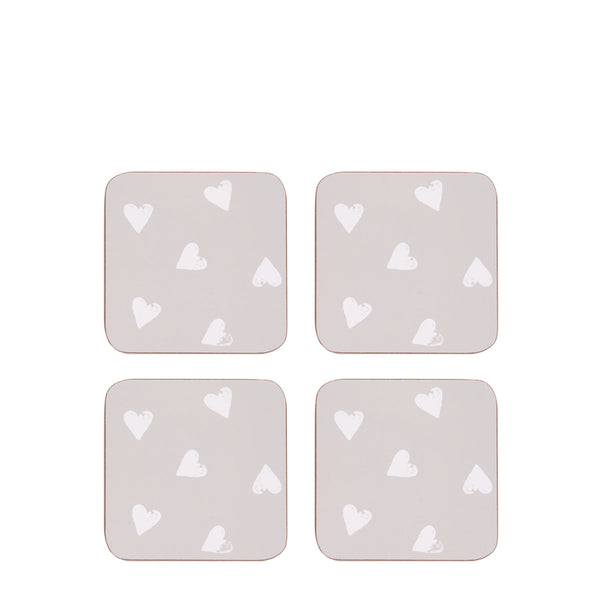 Sabichi Watercolour Hearts Placemat & Coaster Set