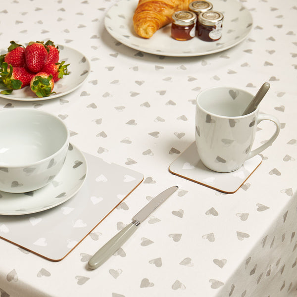 Sabichi Watercolour Hearts Placemat & Coaster Set
