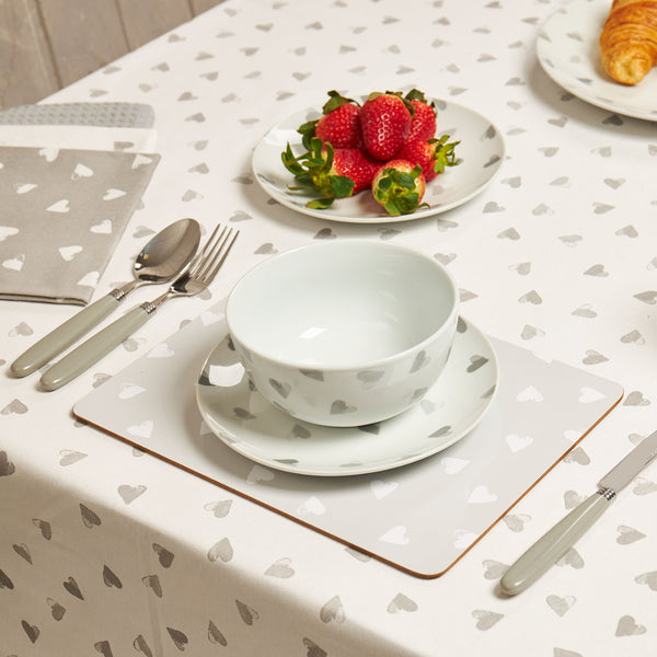 Sabichi Watercolour Hearts Placemat & Coaster Set