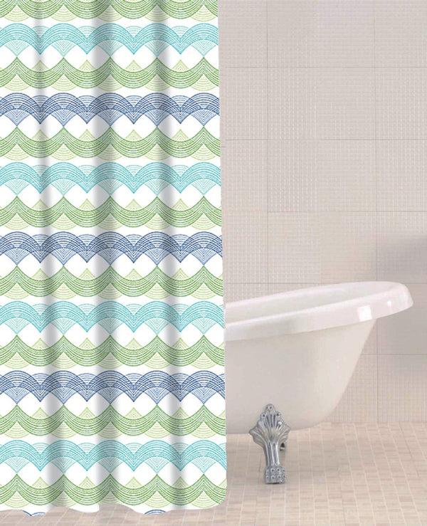 sabichi Waves PEVA Shower Curtain