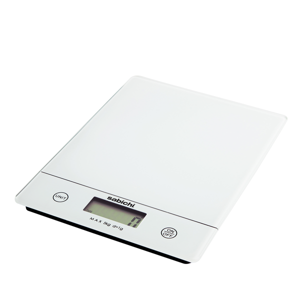 sabichi White Digital 5kg Slim Line Kitchen Scales