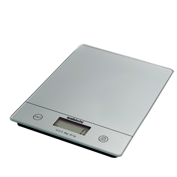 sabichi Silver Digital 5kg Slim Line Kitchen Scales