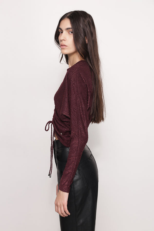 Sabina Musáyev ALARIC TOP PRE FALL WINTER 25/26 BORDEAUX