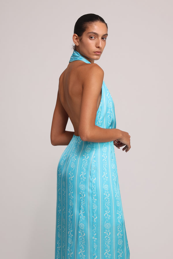 Sabina Musáyev ALESIA DRESS SOFT CASUAL TURQUOISE PRINT