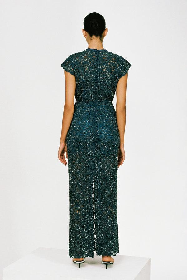Sabina Musáyev ALEXANDRIA DRESS PRE FALL WINTER 25/26 NAVY