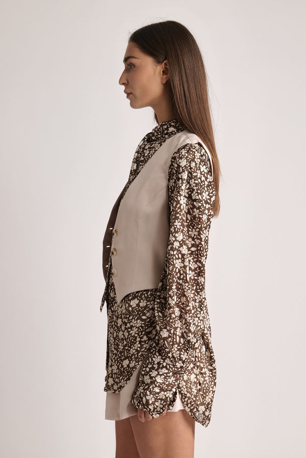 Sabina Musáyev ALFONSO VEST SUMMER SALE 50% OFF NATURAL