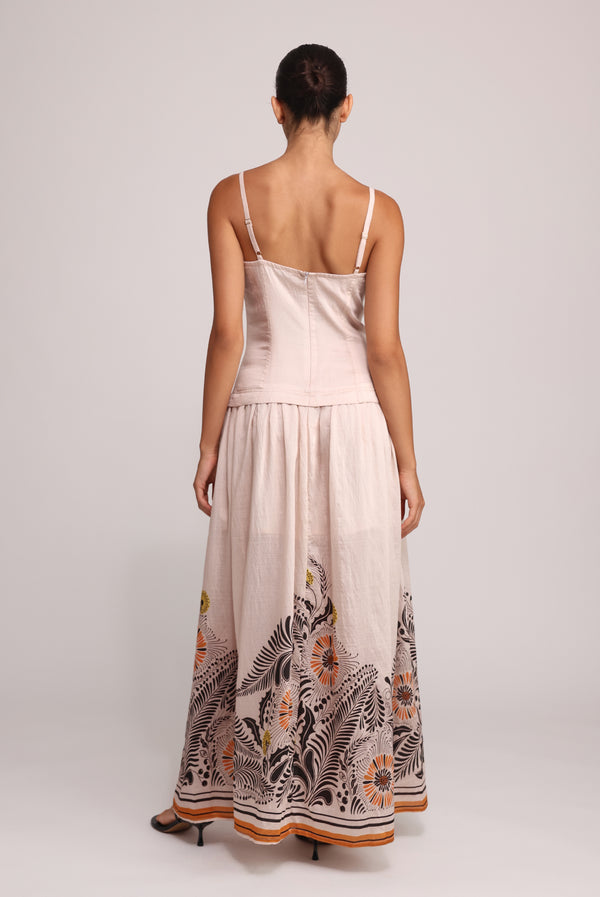 Sabina Musáyev ANALISA DRESS SOFT CASUAL IVORY PRINT