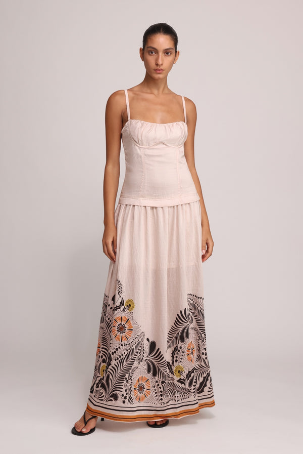 sabina musáyev ANALISA DRESS SOFT CASUAL IVORY PRINT