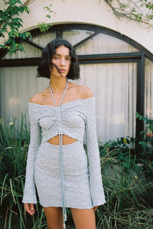 sabina musáyev ANASTASIA DRESS SOFT CASUAL SKY BLUE