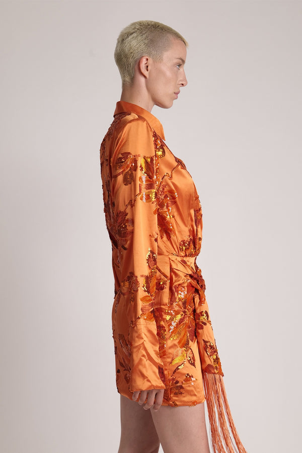 Sabina Musáyev ANNE DRESS SUMMER SALE 50% OFF ORANGE