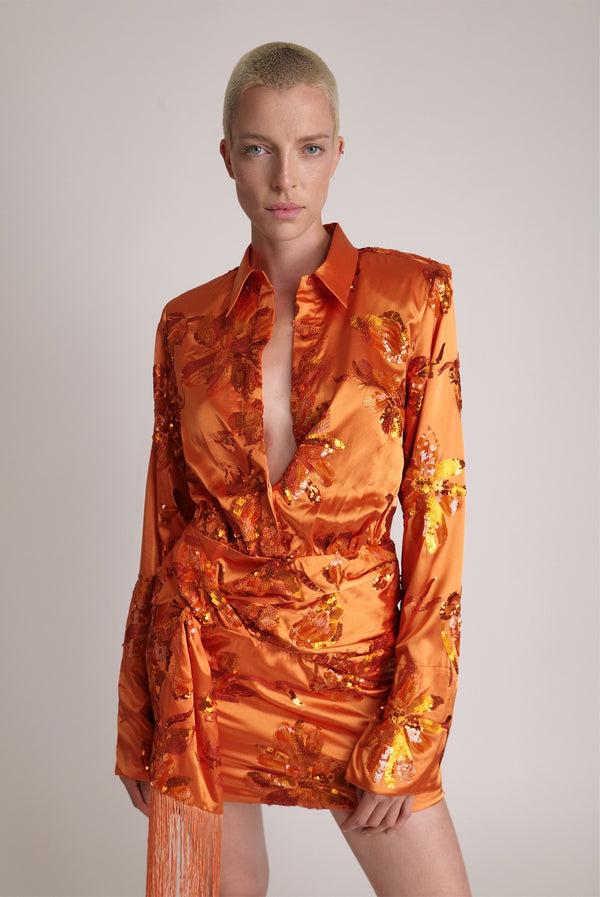 sabina musáyev ANNE DRESS SUMMER SALE 50% OFF ORANGE
