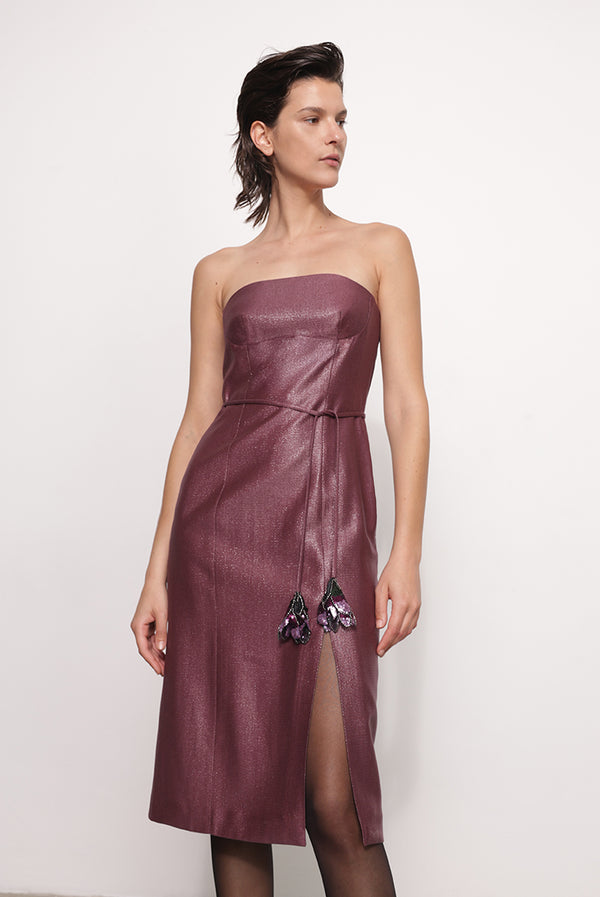 Sabina Musáyev ANNIE DRESS PRE FALL WINTER 25/26 CHERRY