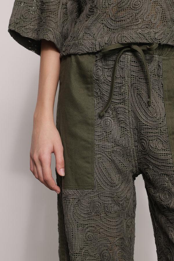 Sabina Musáyev ASHTON PANTS PRE FALL WINTER 25/26 OLIVE GREEN
