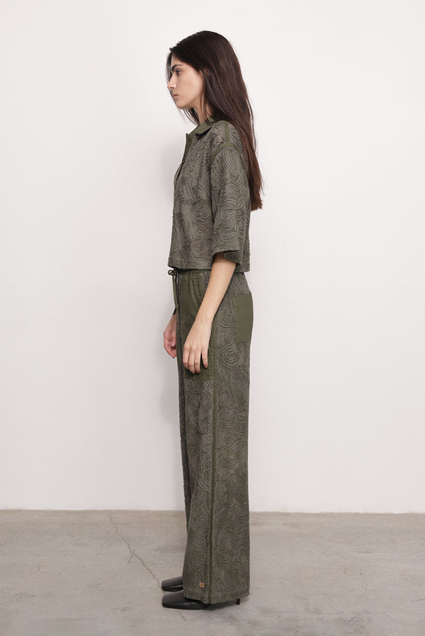 sabina musáyev ASHTON PANTS PRE FALL WINTER 25/26 OLIVE GREEN