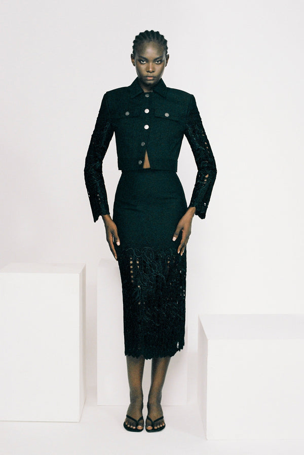 sabina musáyev ASPEN SKIRT PRE FALL WINTER 25/26 BLACK