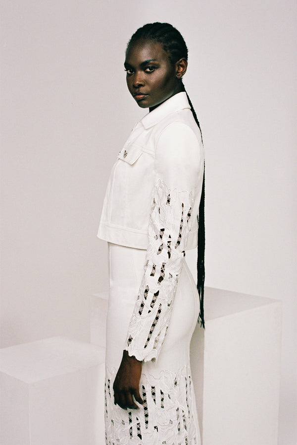 Sabina Musáyev ASPEN SKIRT PRE FALL WINTER 25/26 OFF WHITE