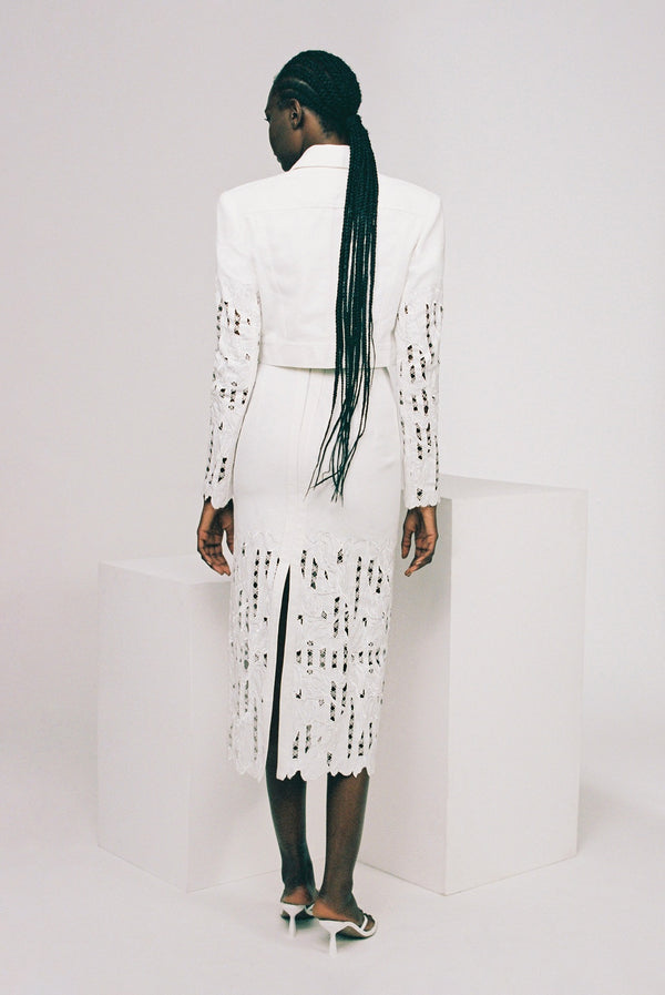 Sabina Musáyev ASPEN SKIRT PRE FALL WINTER 25/26 OFF WHITE